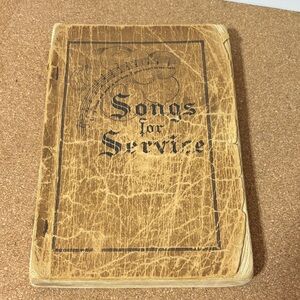 Vintage "Songs for Service" Hymn Book - Distressed Tan Cover